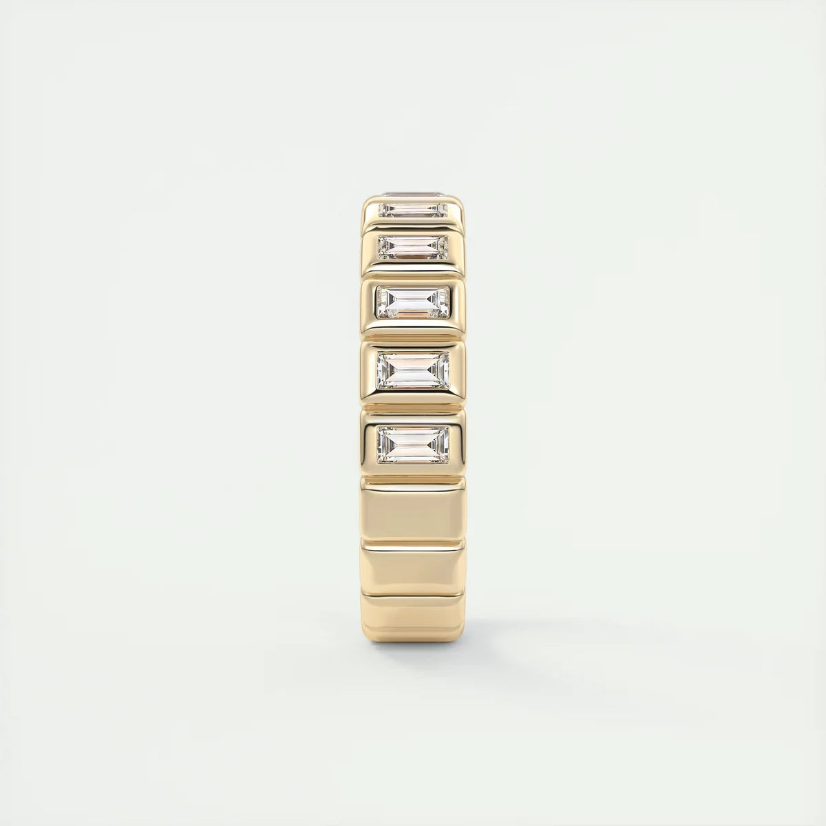 Straight Baguettes Bezel Half Eternity Band (0.40 TCW)