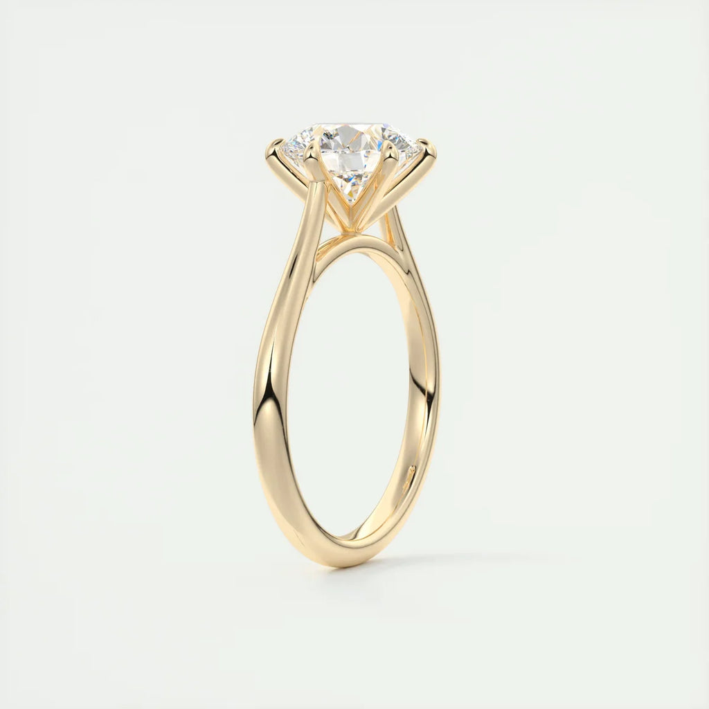 2 Carat Round Solitaire Cathedral Setting
