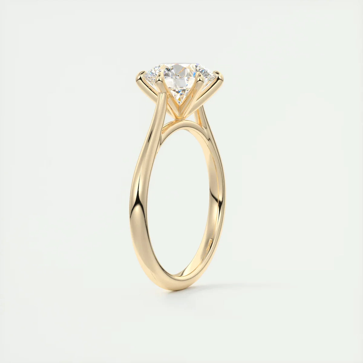 2 Carat Round Solitaire Cathedral Setting