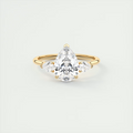 2 Carat Pear Flush Stacking Three-Stone Engagement Ring