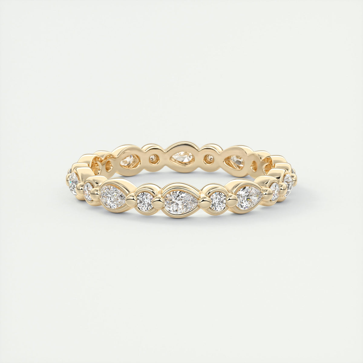Meringue Pear & Round Diamond Band (0.70 TCW)