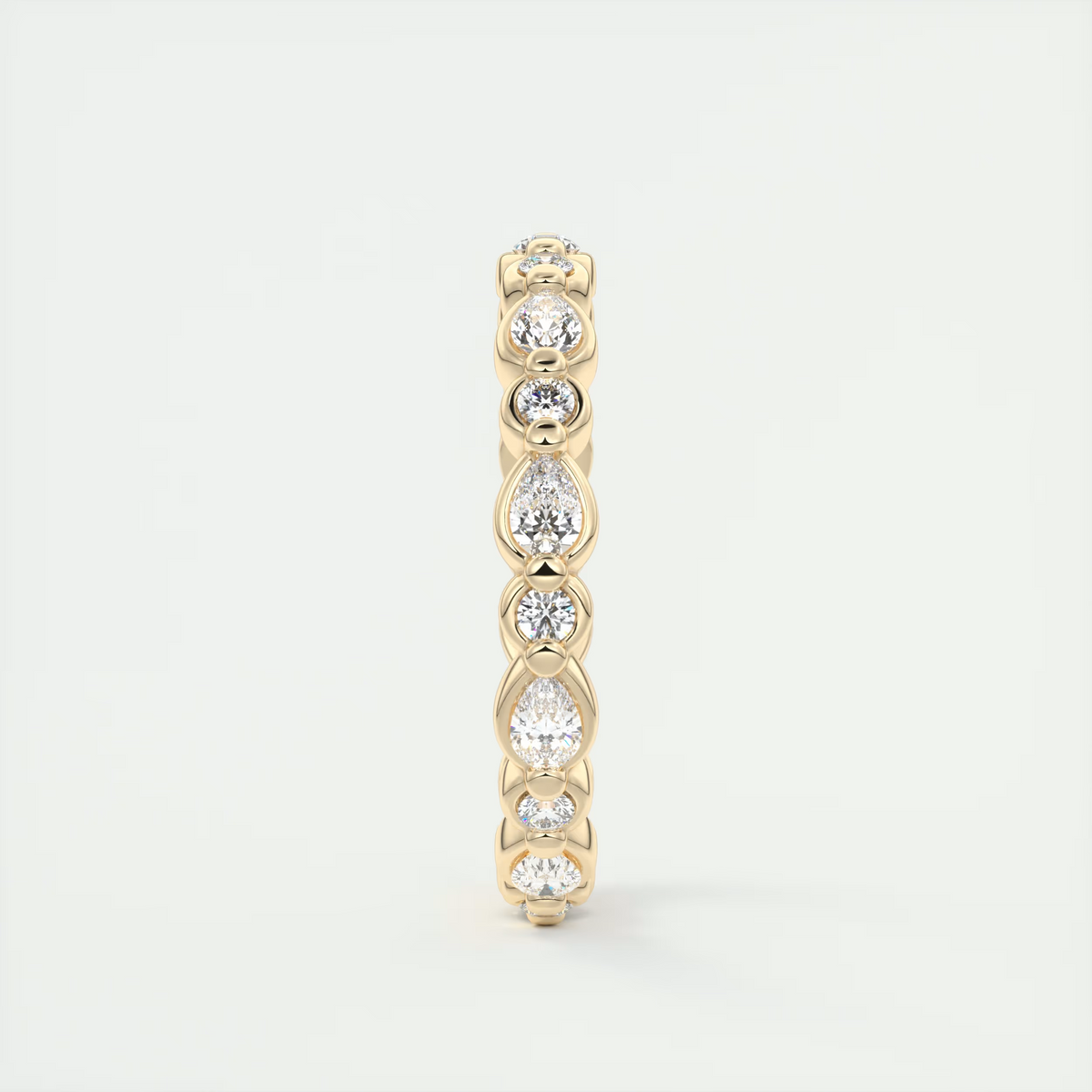 Meringue Pear & Round Diamond Band (0.70 TCW)