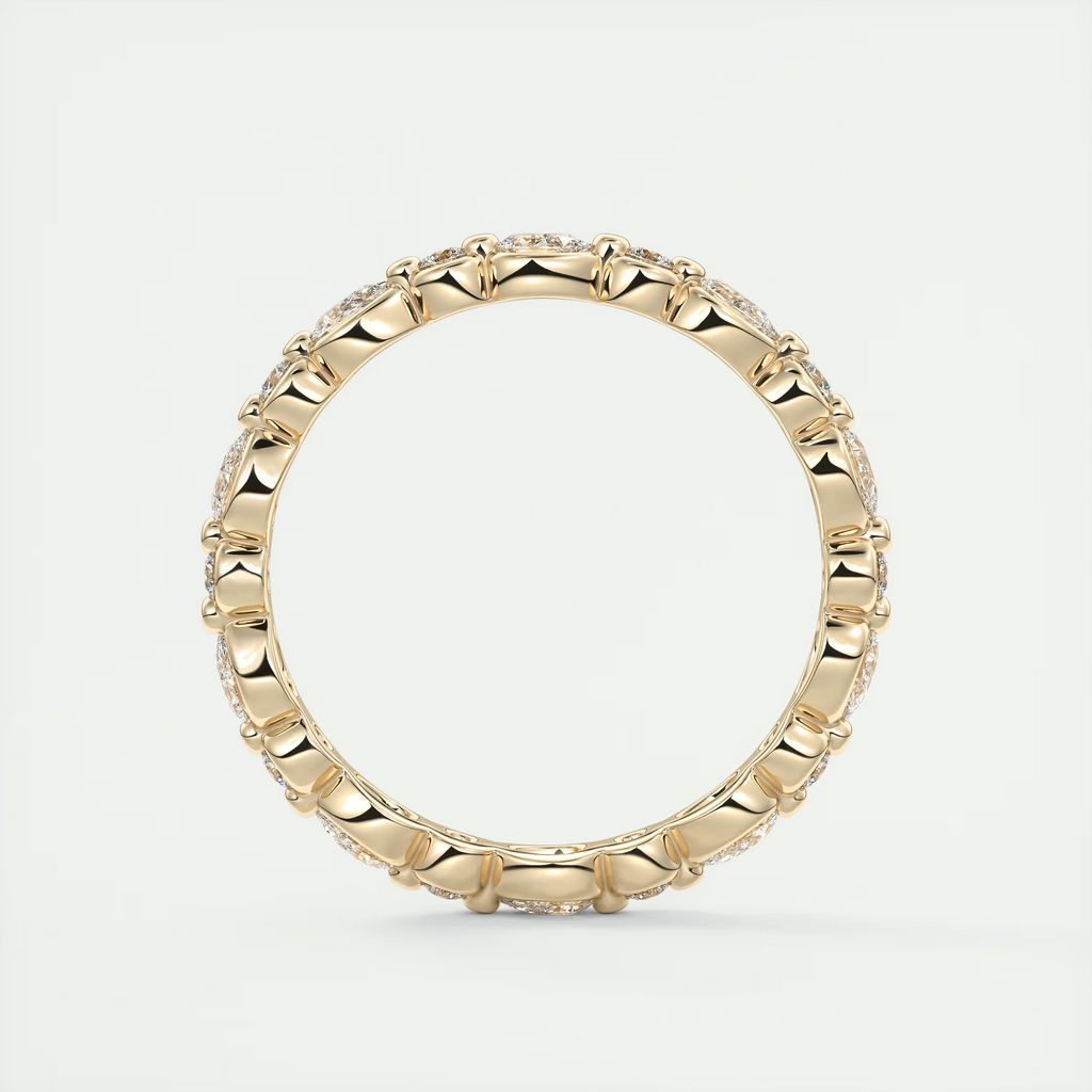 Meringue Pear & Round Diamond Band (0.70 TCW)