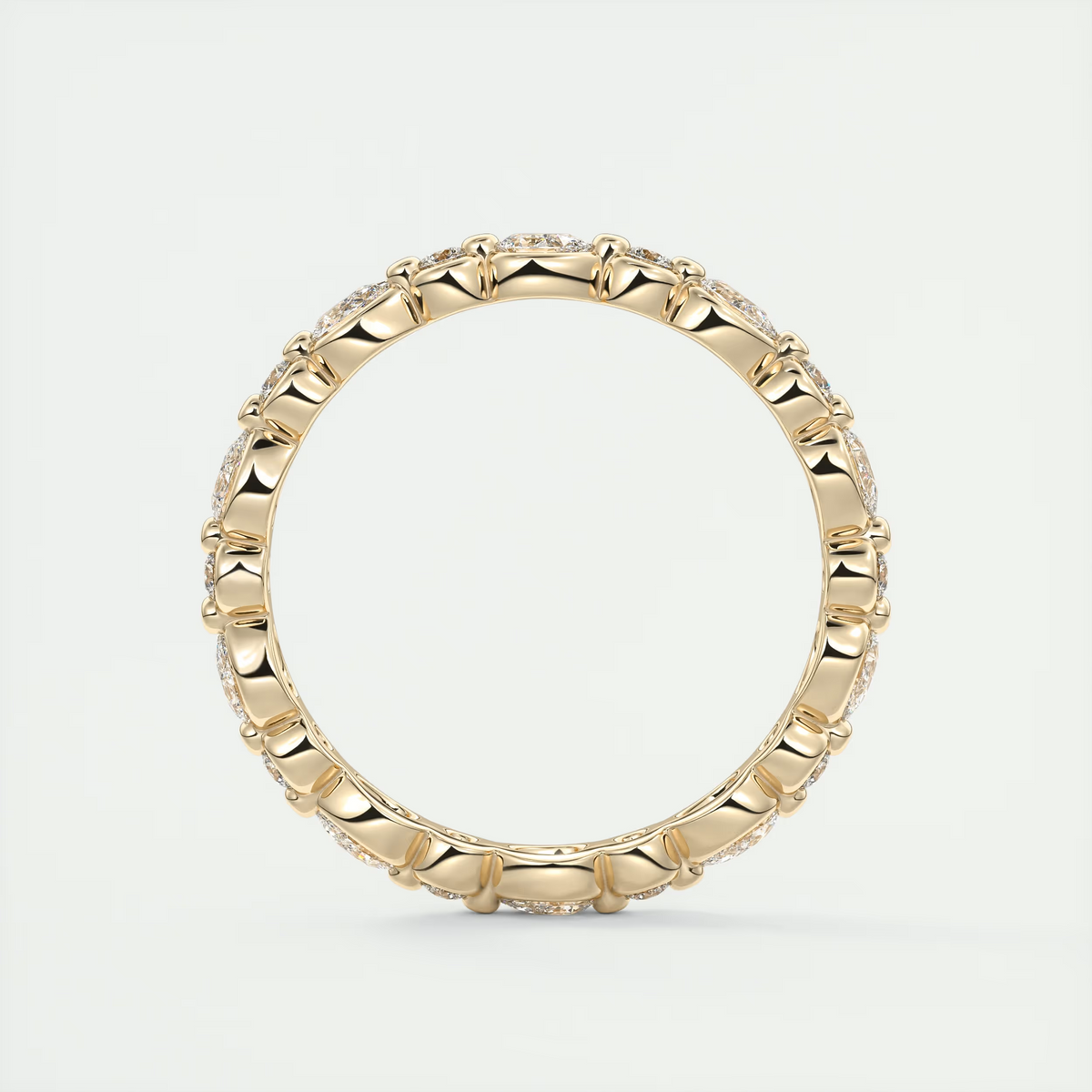 Meringue Pear & Round Diamond Band (0.70 TCW)