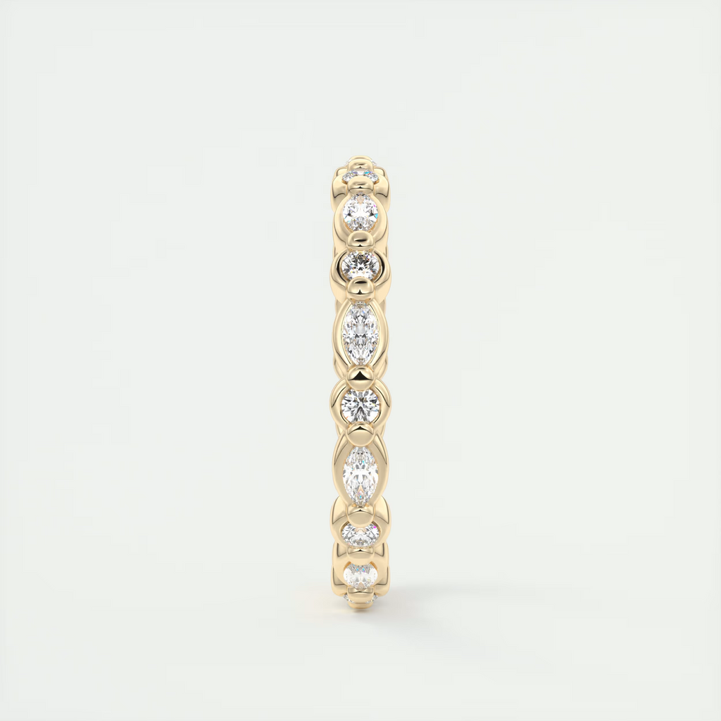 Marquise and Round Eternity Band (0.40 TCW)