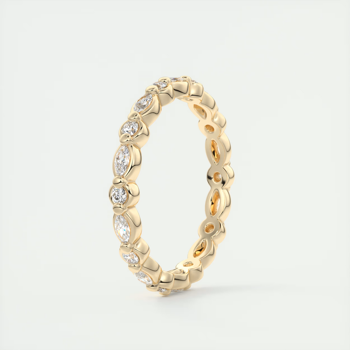 Marquise and Round Eternity Band (0.40 TCW)