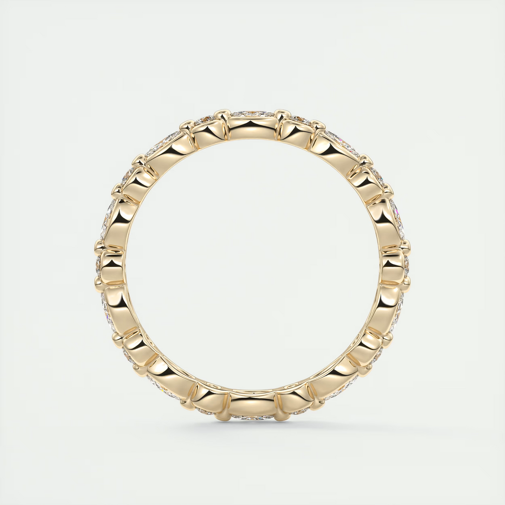 Marquise and Round Eternity Band (0.40 TCW)