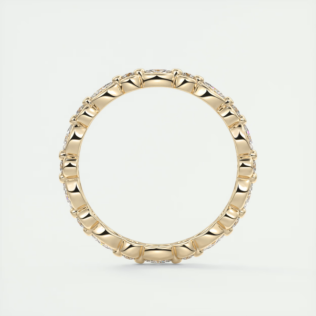 Marquise and Round Eternity Band (0.40 TCW)