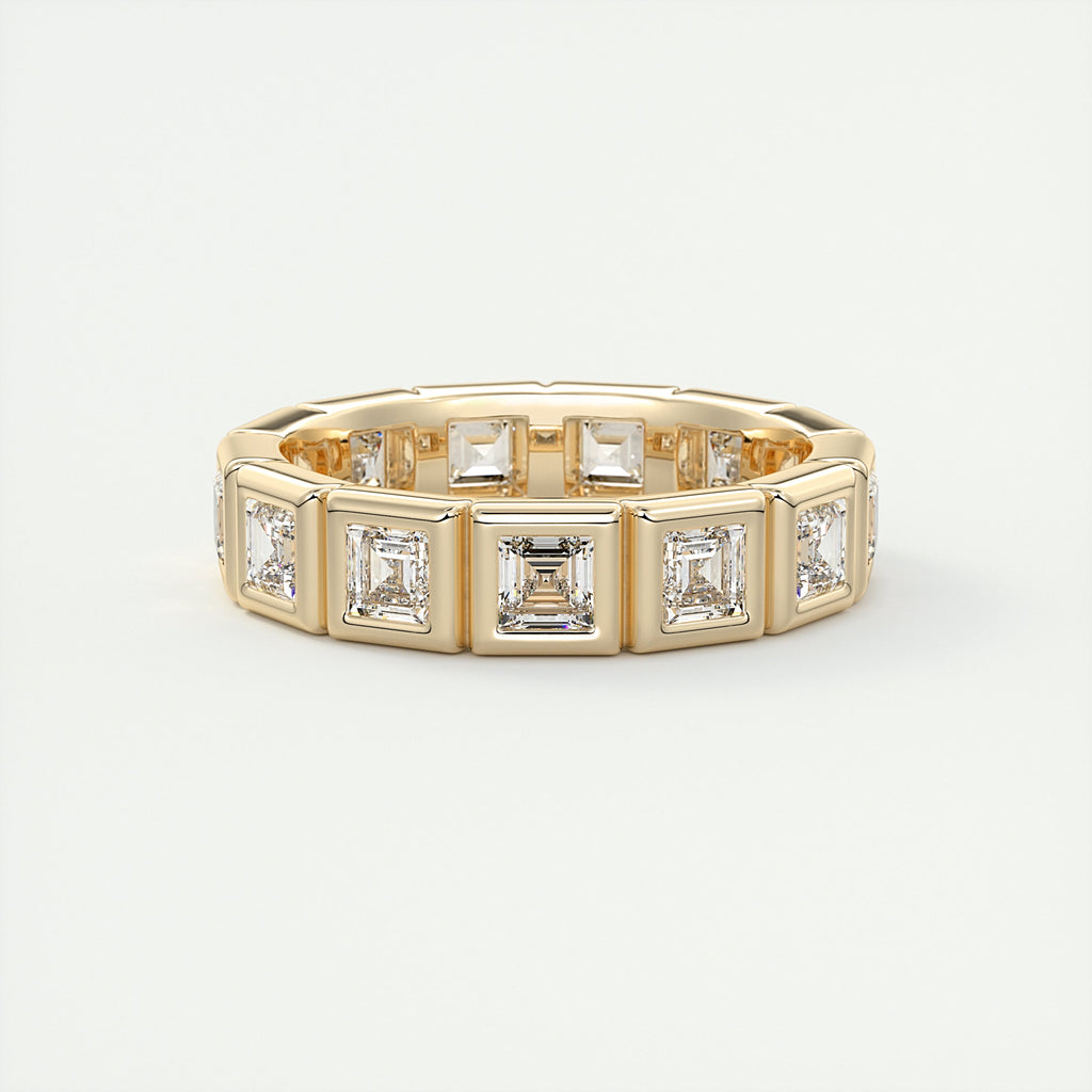 3mm Carré Bezel Eternity Band