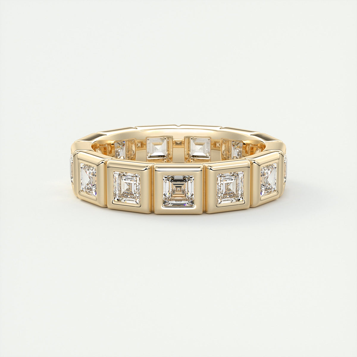 3mm Carré Bezel Eternity Band