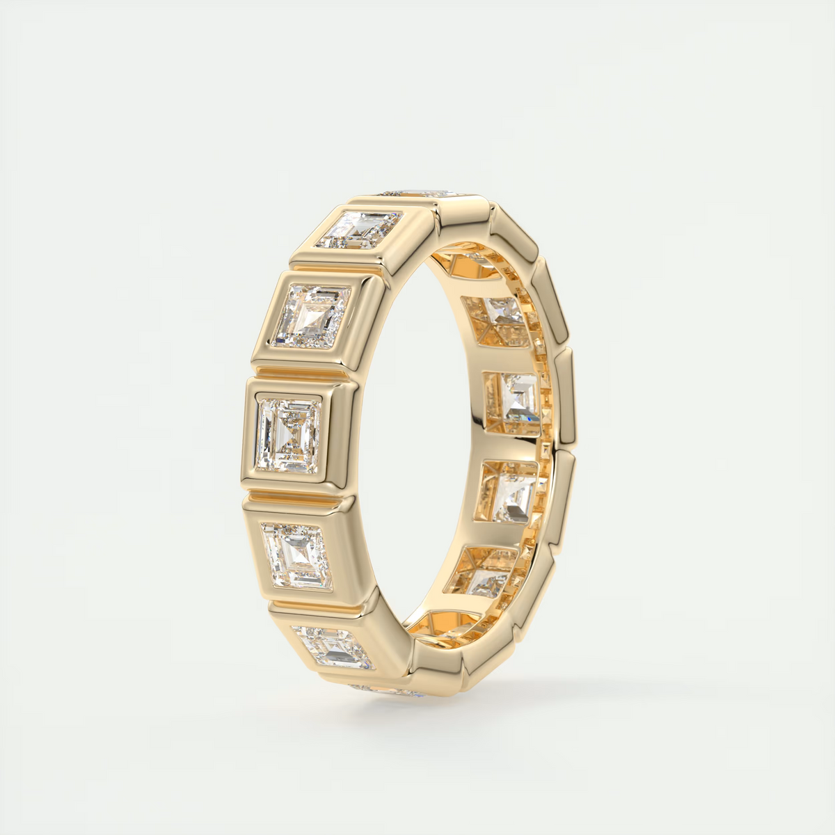 3mm Carré Bezel Eternity Band