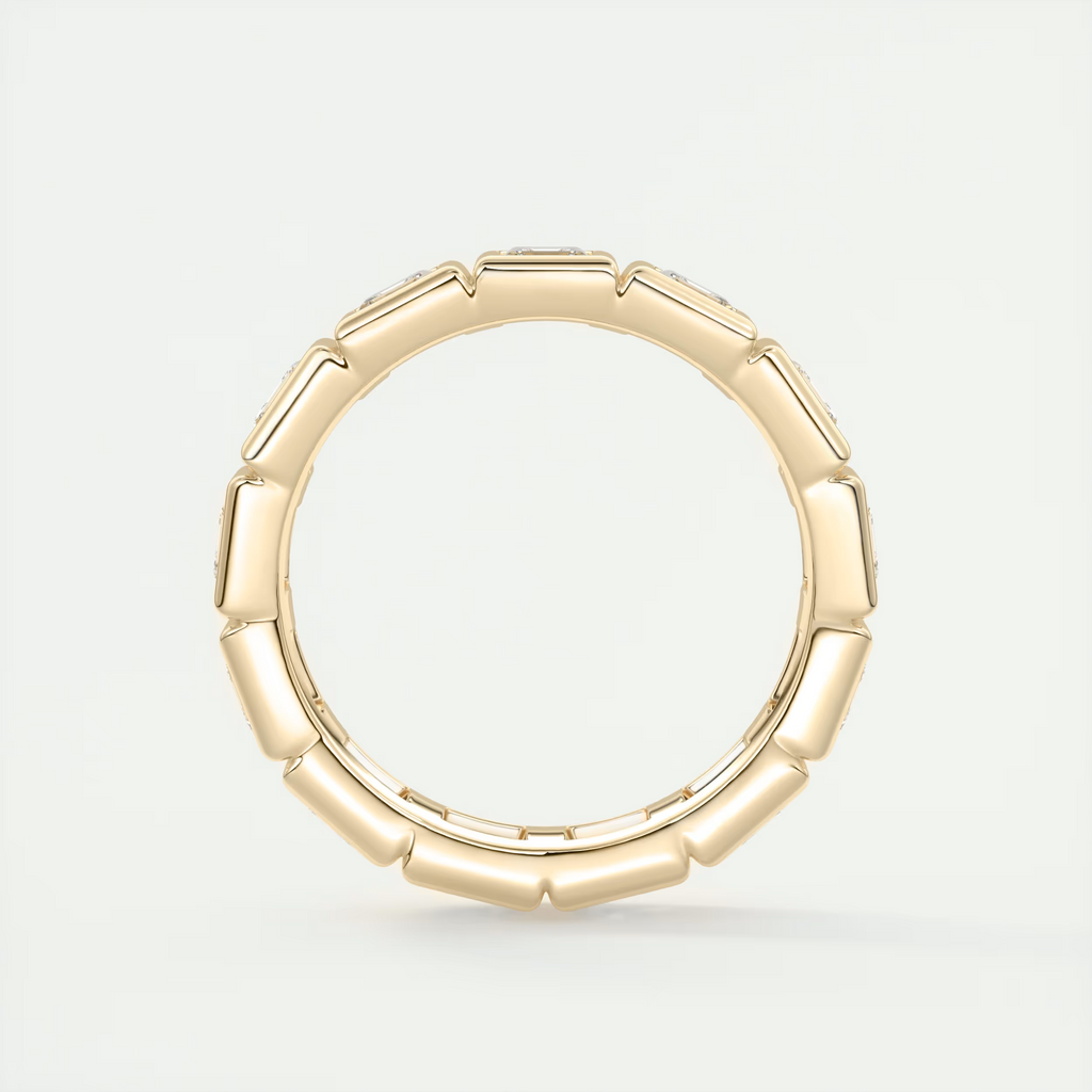 3mm Carré Bezel Eternity Band
