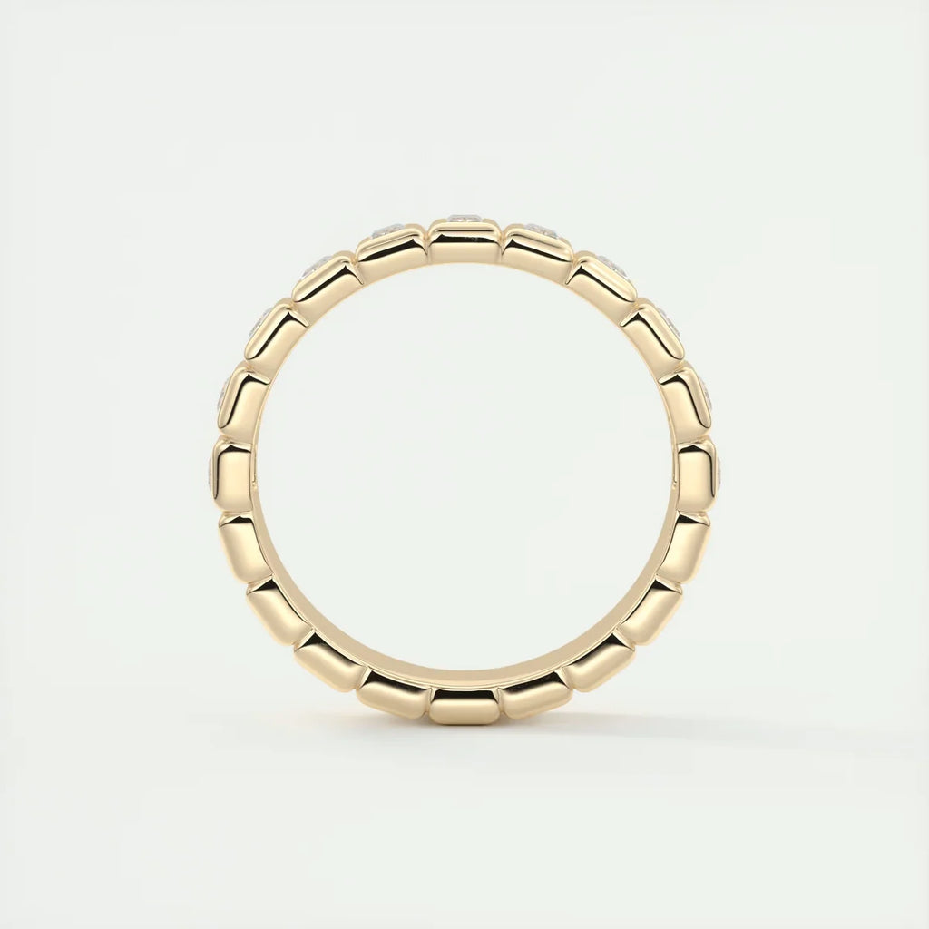 Straight Baguettes Bezel Half Eternity Band (0.40 TCW)