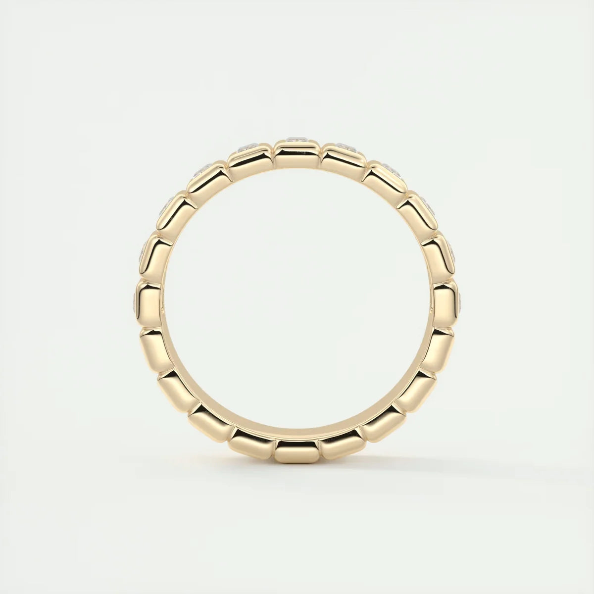 Straight Baguettes Bezel Half Eternity Band (0.40 TCW)