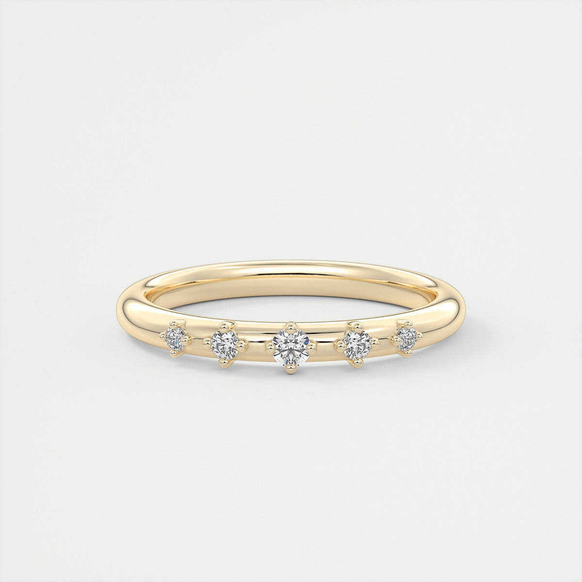 Graduated Pavé Diamond Wedding Band (0.05 TCW)