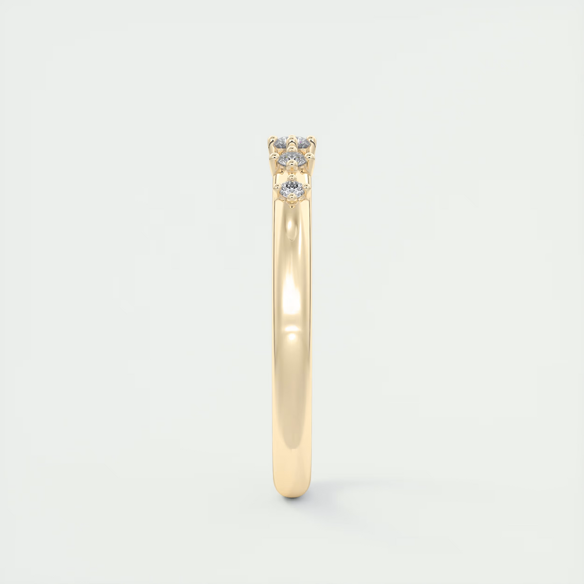 Graduated Pavé Diamond Wedding Band (0.05 TCW)