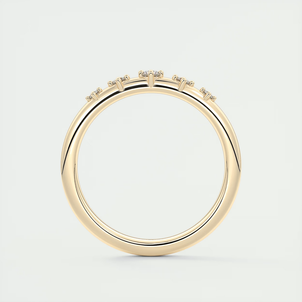 Graduated Pavé Diamond Wedding Band (0.05 TCW)