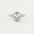 2 Carat Elongated Cushion Clutch Three-Stone Engagement Ring