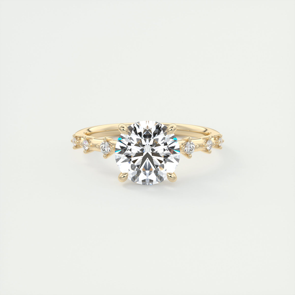 Glow 2 Carat Dainty Round Solitaire with Hidden Halo