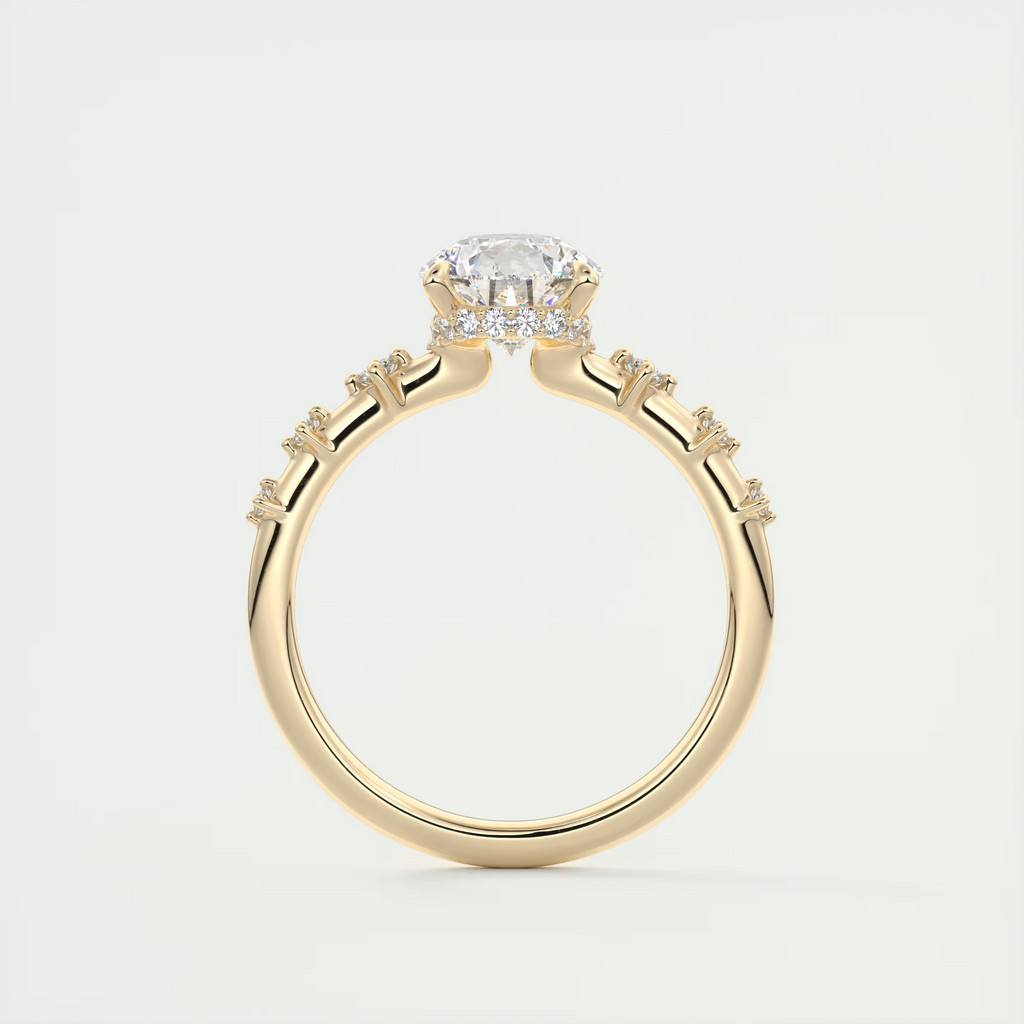 Shimmer 2 Carat Dainty Pear Solitaire with Hidden Halo