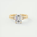 2 Carat Emerald Cut Baguette Three-Stone Engagement Ring