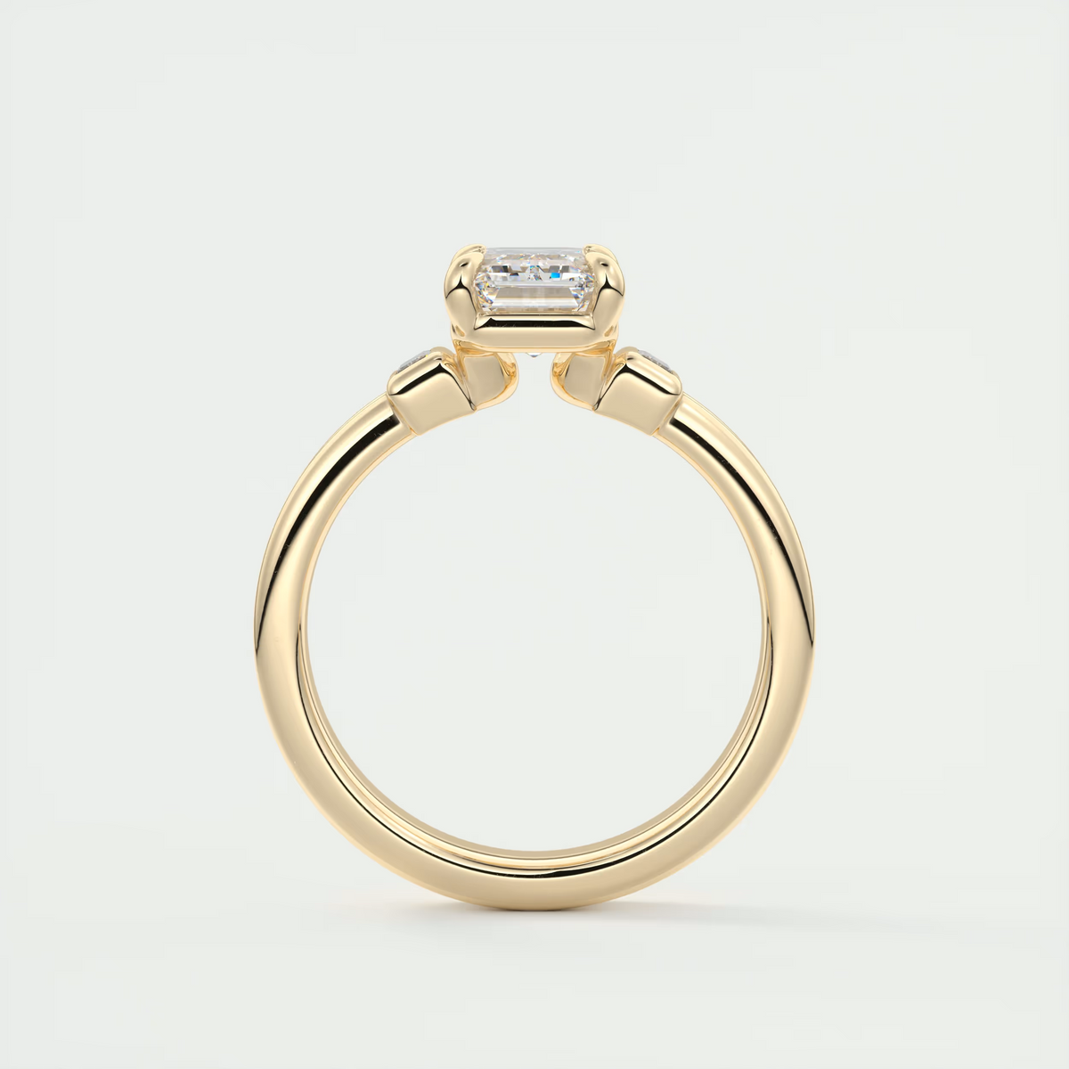 2 Carat Emerald Cut Baguette Three-Stone Engagement Ring