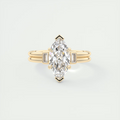 2 Carat Marquise Three-Stone Engagement Ring with Tapered Baguettes