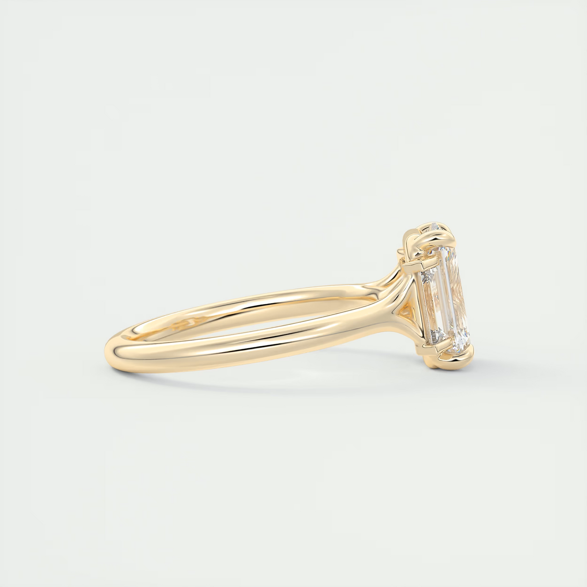 2 Carat Emerald Cut Art Deco Three-Stone Engagement Ring