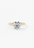 2 Carat Round Trellis Three-Stone Engagement Ring