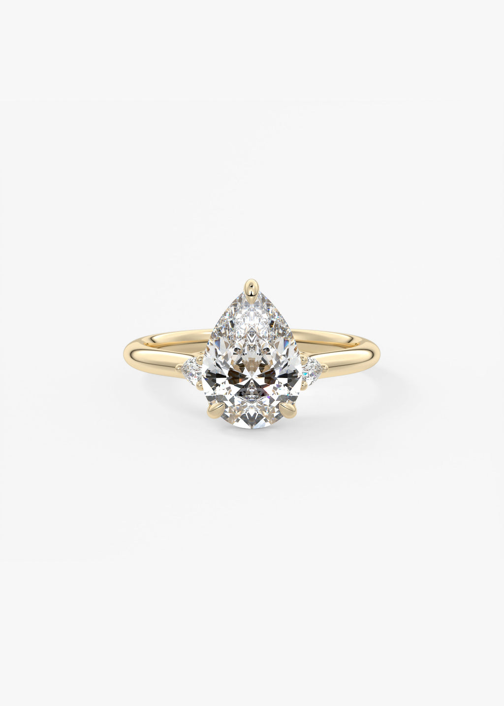 2 Carat Pear Trellis Three-Stone Engagement Ring