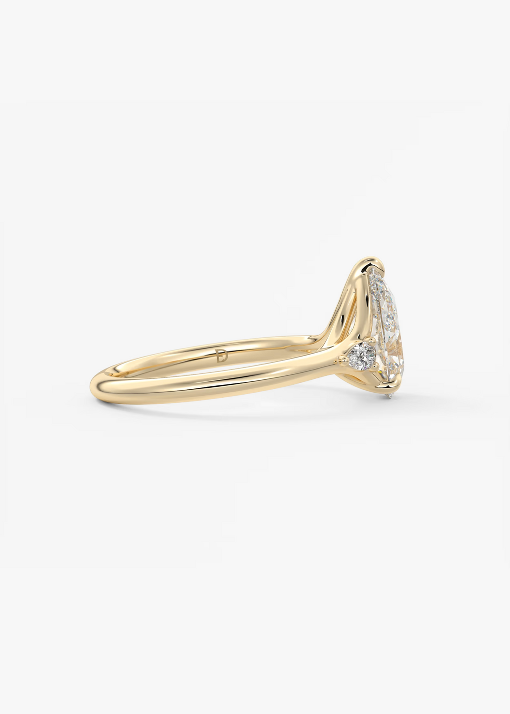 2 Carat Pear Trellis Three-Stone Engagement Ring