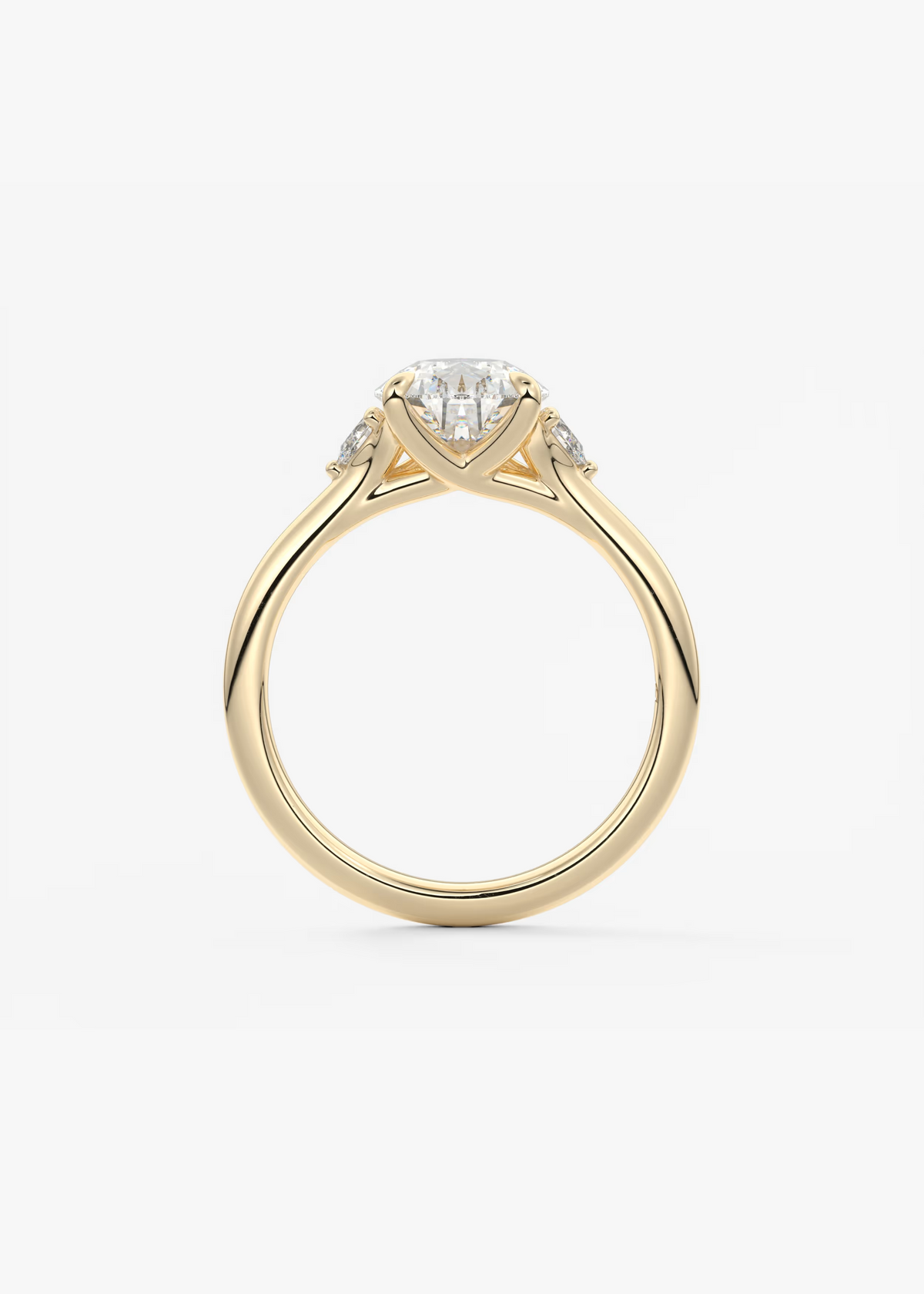 2 Carat Pear Trellis Three-Stone Engagement Ring