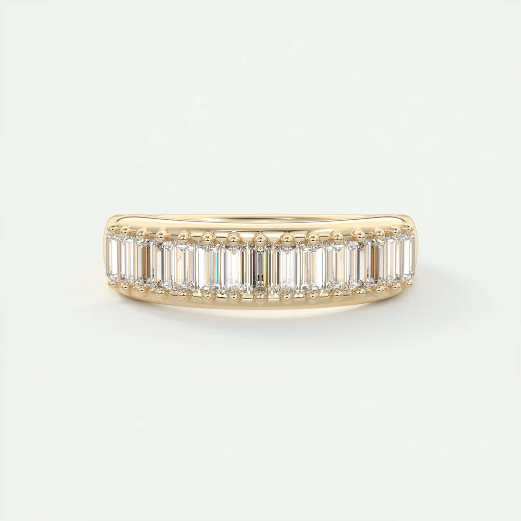 Prong Set Baguette Half Eternity Band (0.75 TCW)