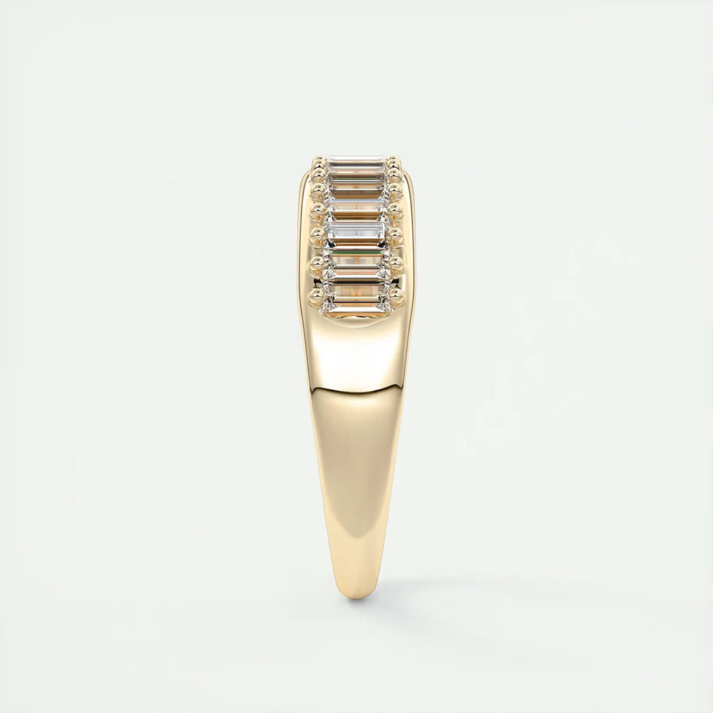 Prong Set Baguette Half Eternity Band (0.75 TCW)