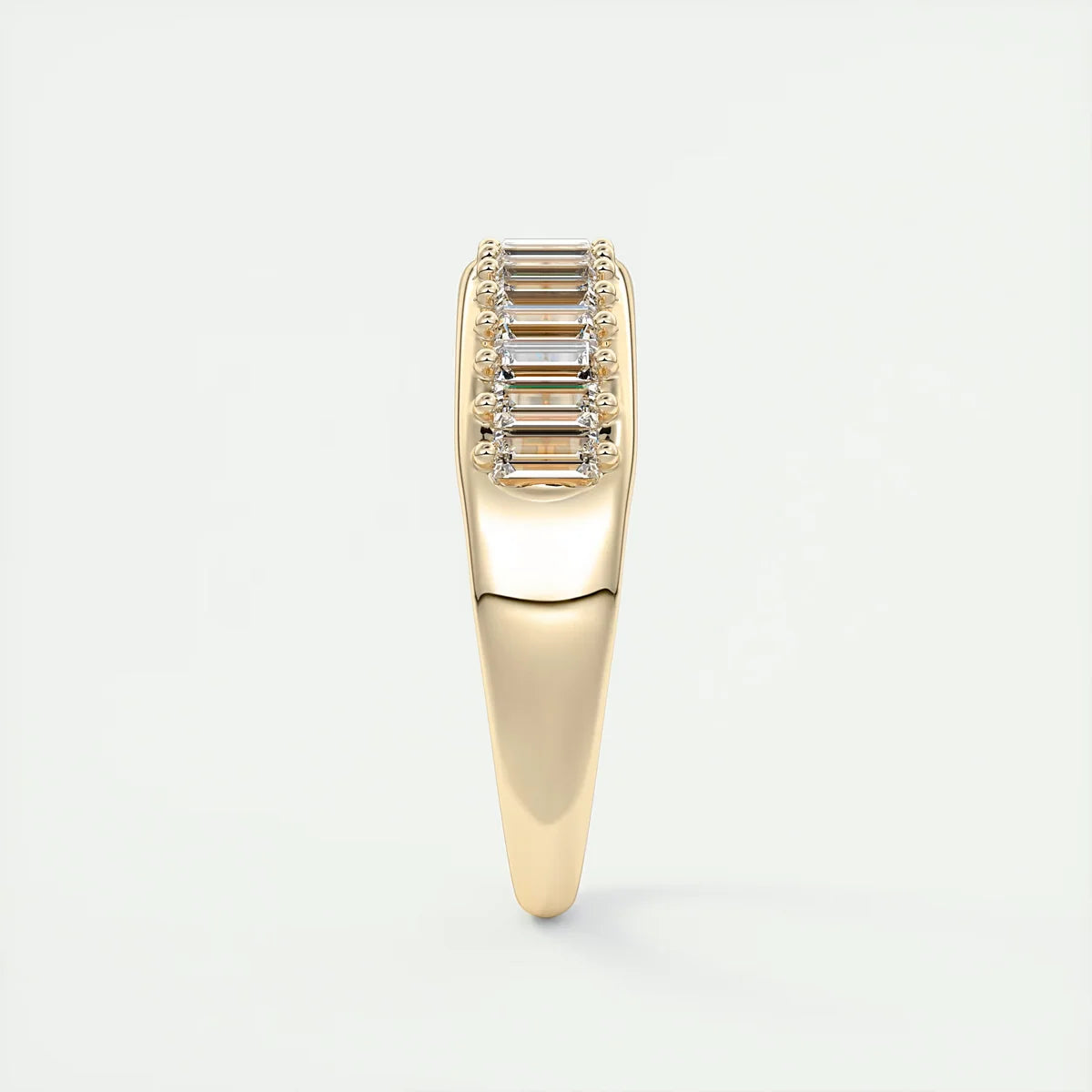 Prong Set Baguette Half Eternity Band (0.75 TCW)
