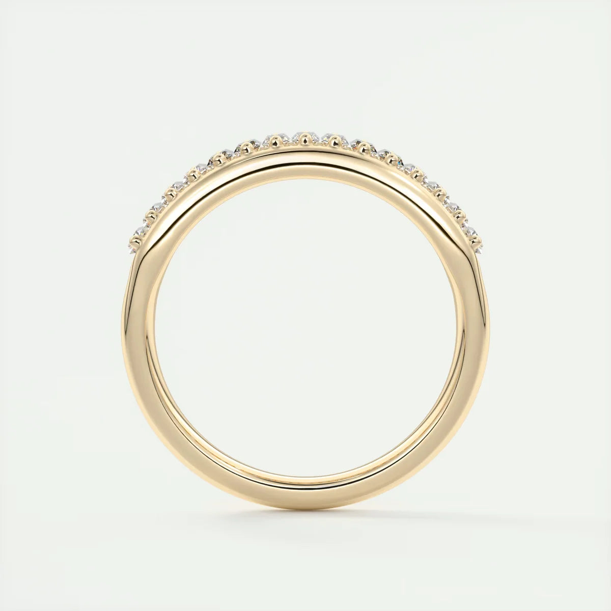 Prong Set Baguette Half Eternity Band (0.75 TCW)
