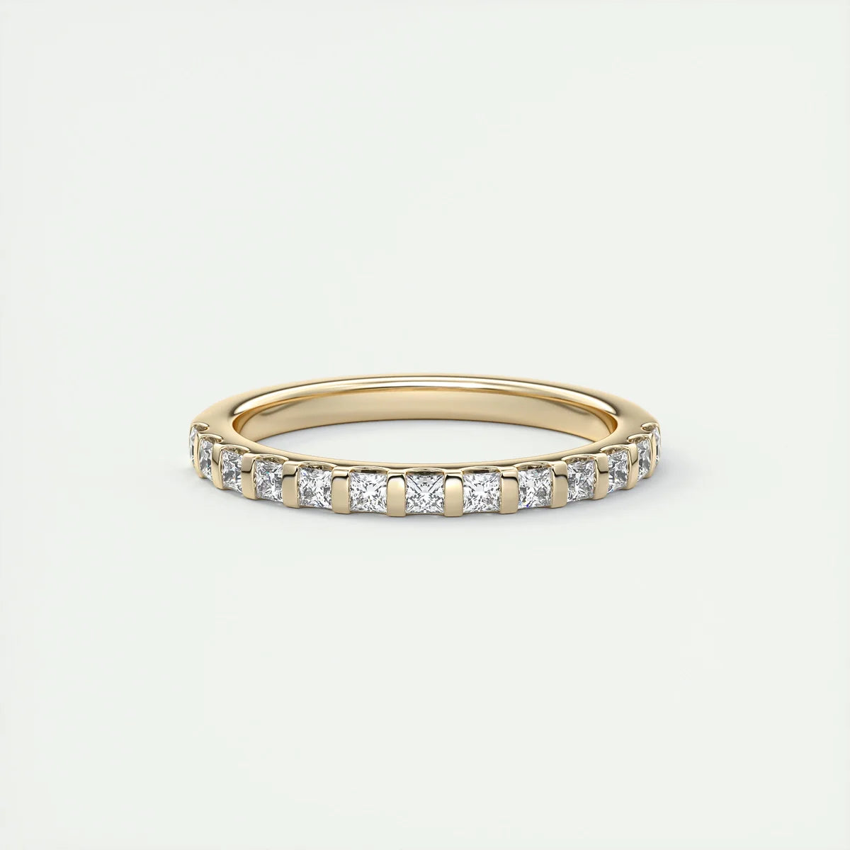 Princess Cut Half Eternity Band (0.50 TCW)