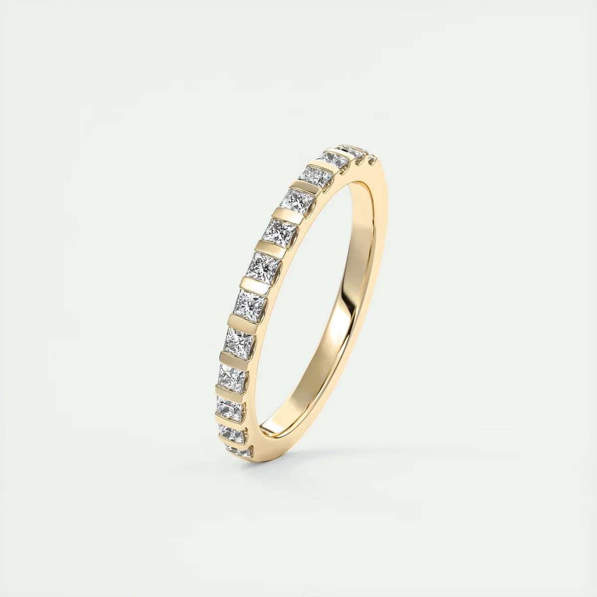 Princess Cut Half Eternity Band (0.50 TCW)