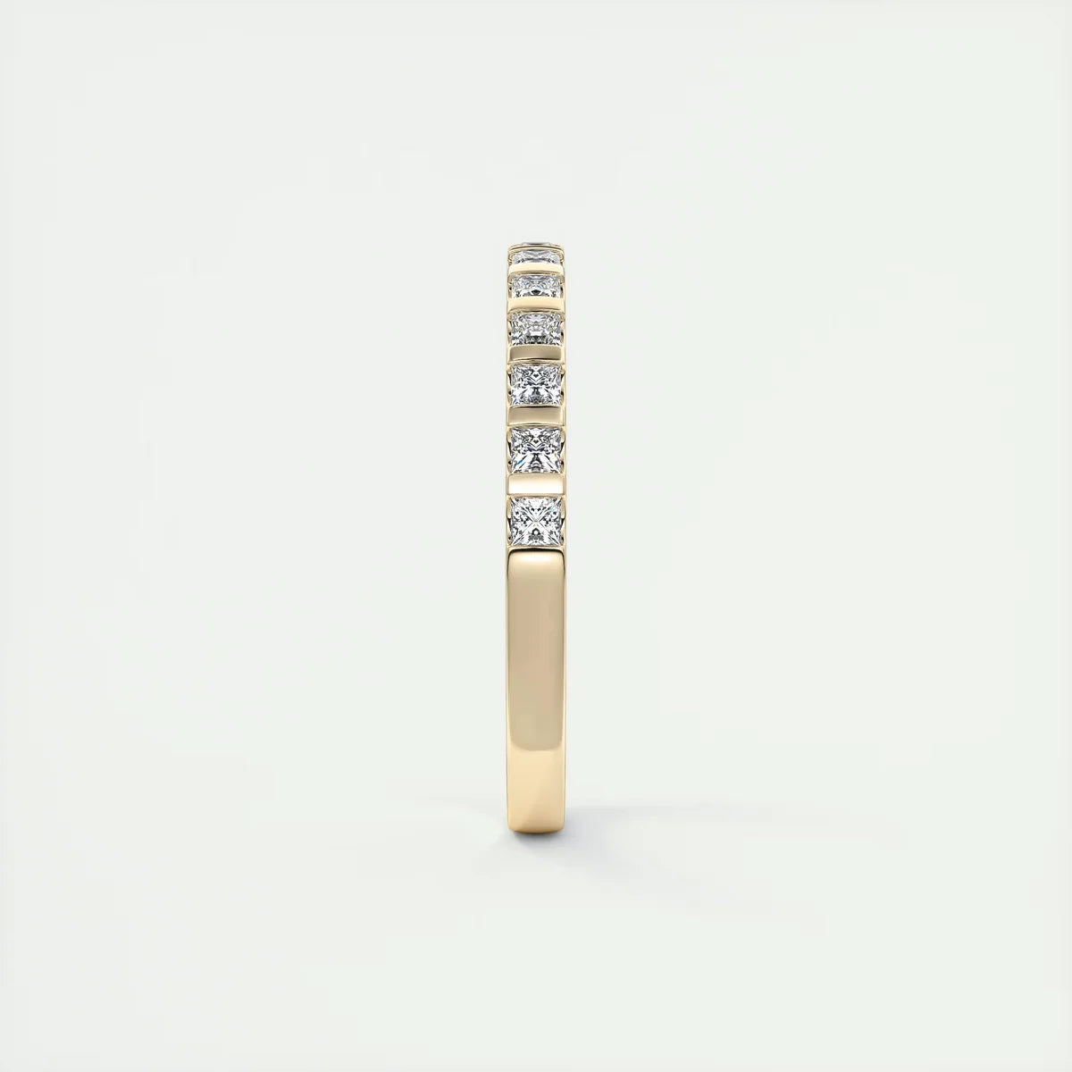 Princess Cut Half Eternity Band (0.50 TCW)