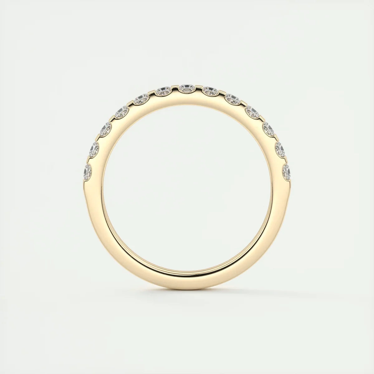 Princess Cut Half Eternity Band (0.50 TCW)