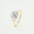 2 Carat Asscher Trapezoid Three-Stone Engagement Ring