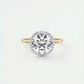 Vintage 2 Carat Round Center with French Set Halo