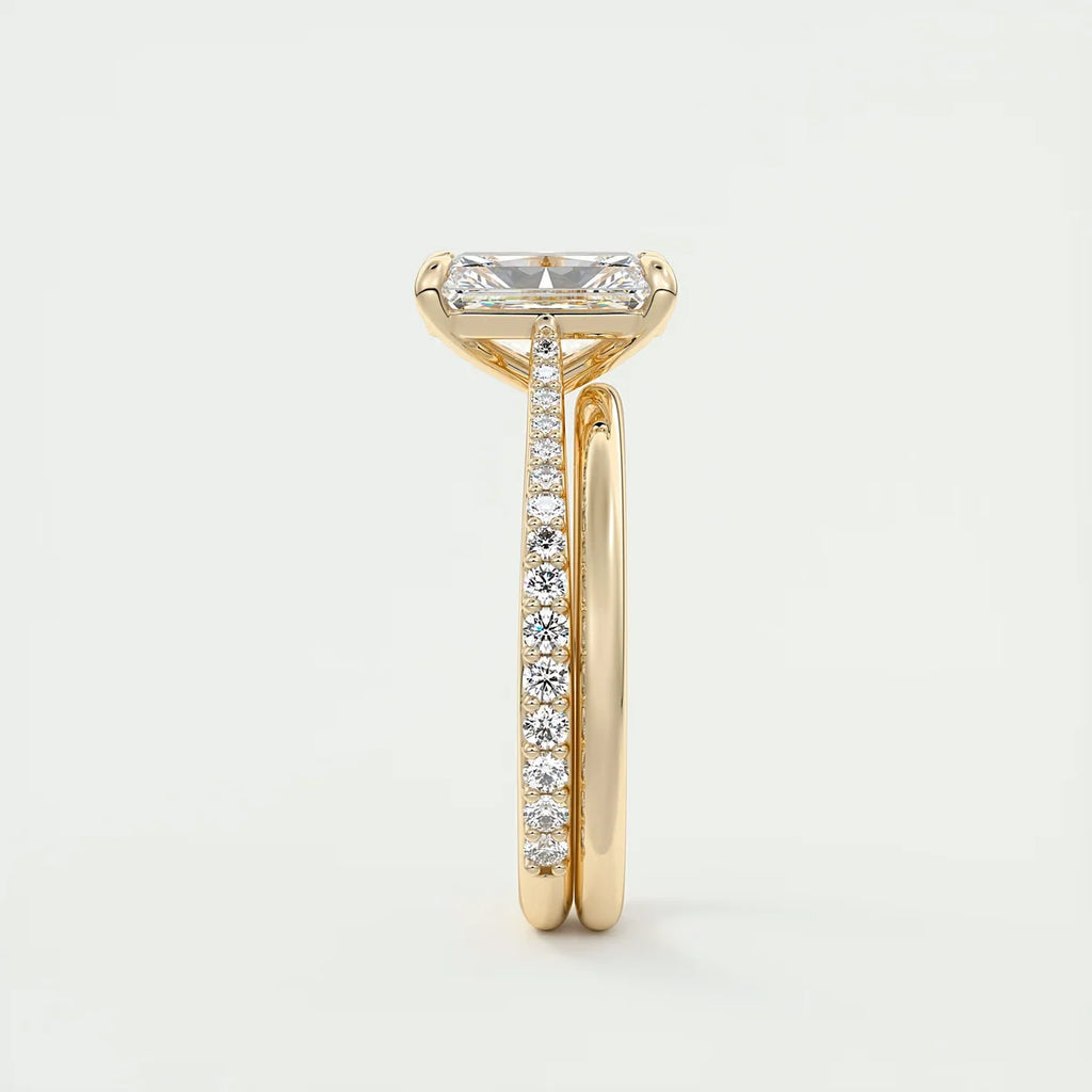 2 Carat Radiant Solitaire Cathedral Setting