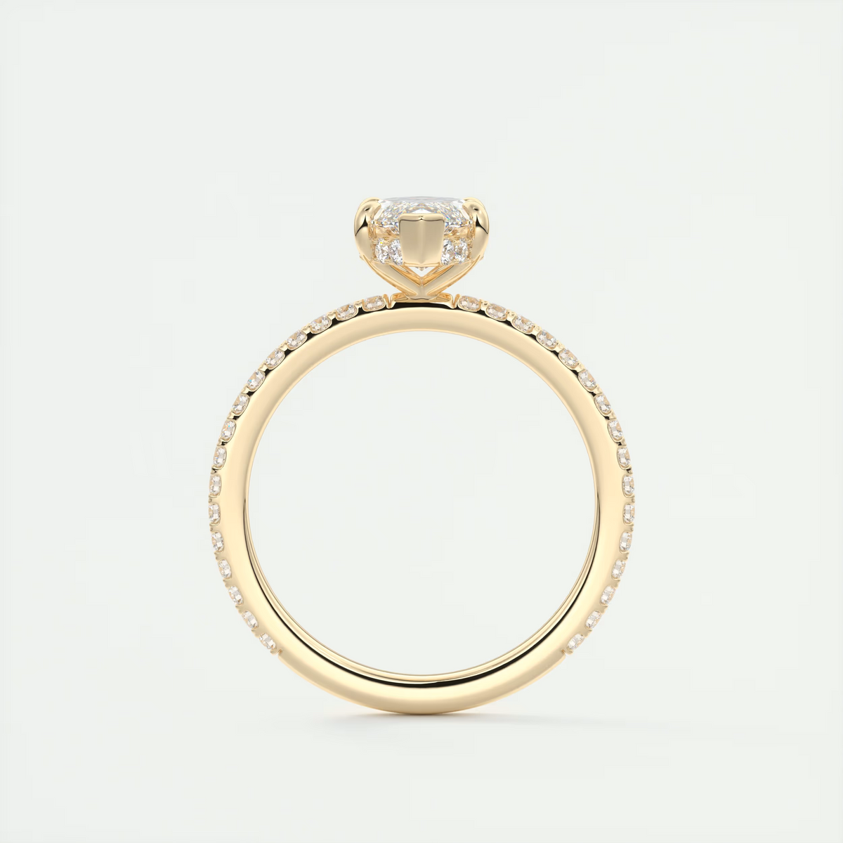 Deluxe 2 Carat Marquise Deluxe Hidden Halo Pavé Setting
