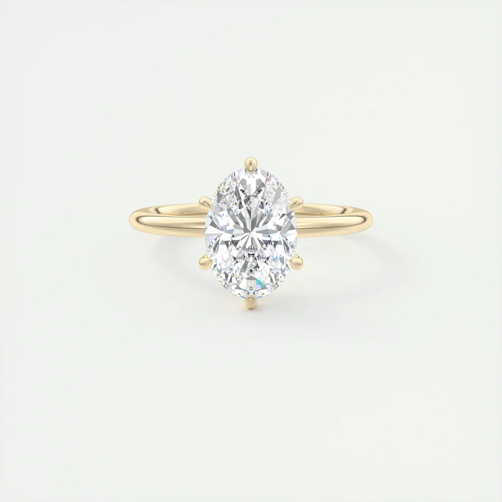 2 Carat Six Prong Oval Solitaire Setting