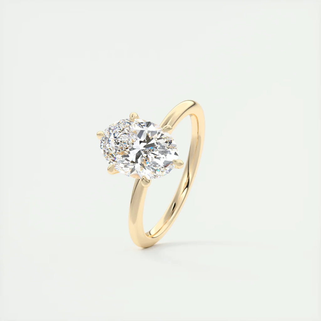 2 Carat Six Prong Oval Solitaire Setting