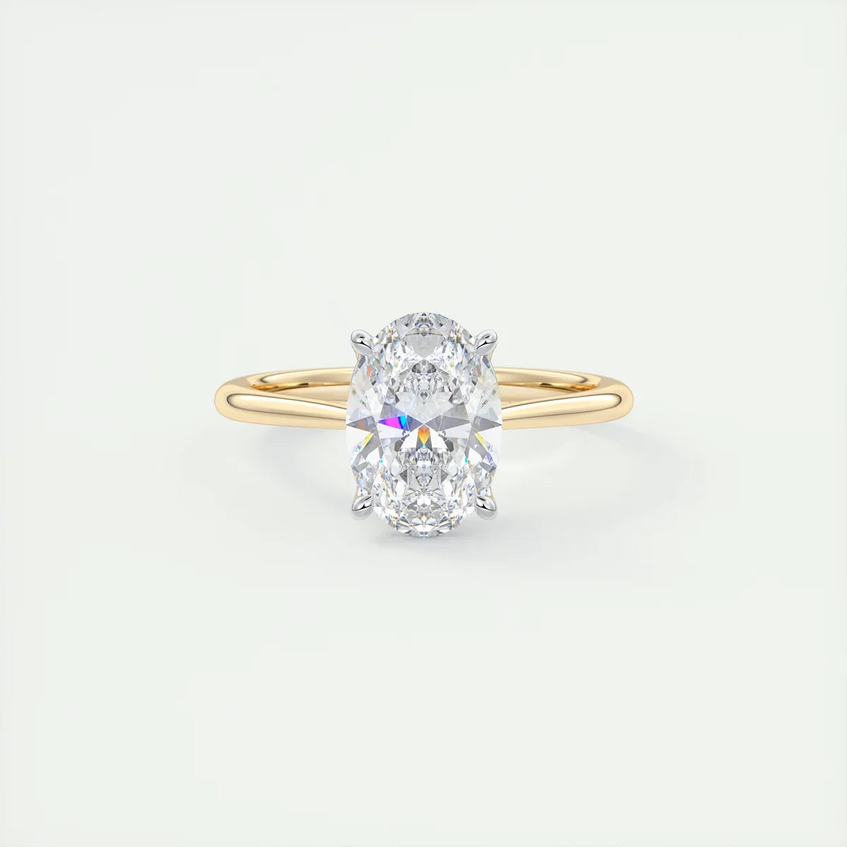 2 Carat Oval The Four Prong Solitaire