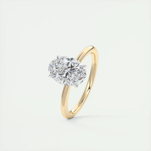 2 Carat Oval The Four Prong Solitaire