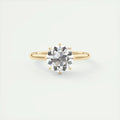 2 Carat Round Vintage Modern Solitaire