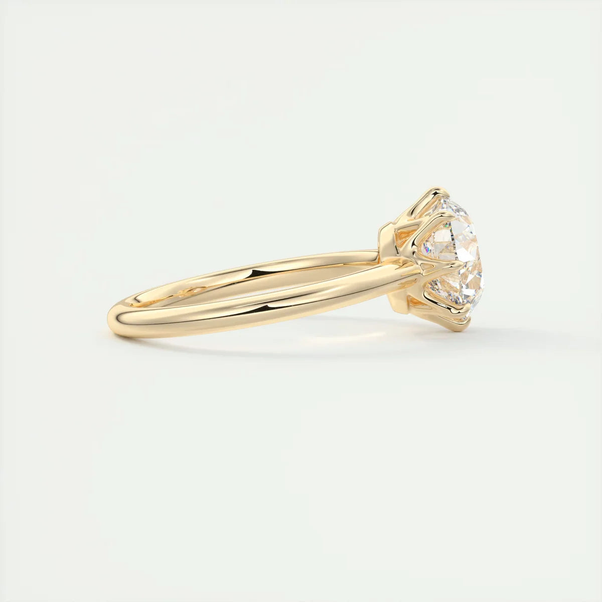 2 Carat Round Vintage Modern Solitaire